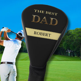 Funda Para Palo De Golf Lugar metálico único de bronce mejor nombre DAD