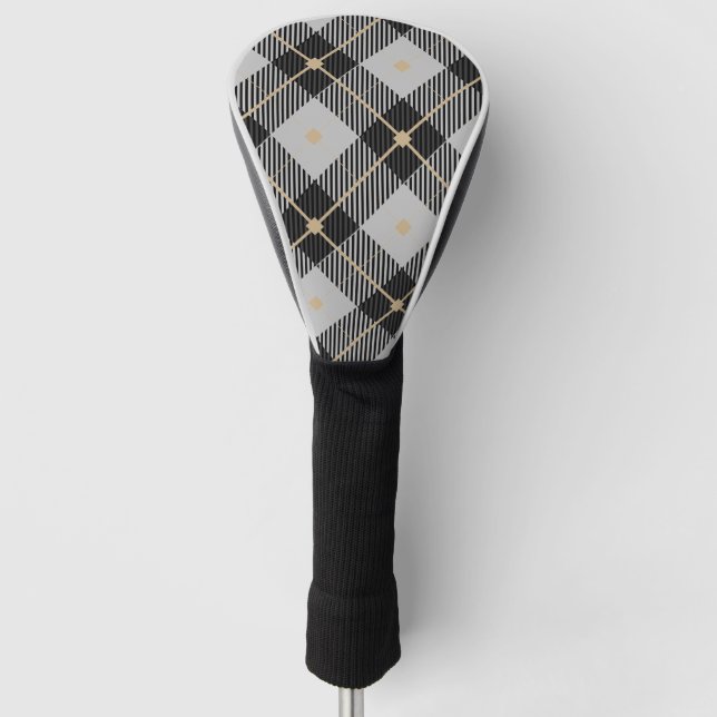 Funda Para Palo De Golf Lumberjack Patrón de plástico gris negro (Anverso)