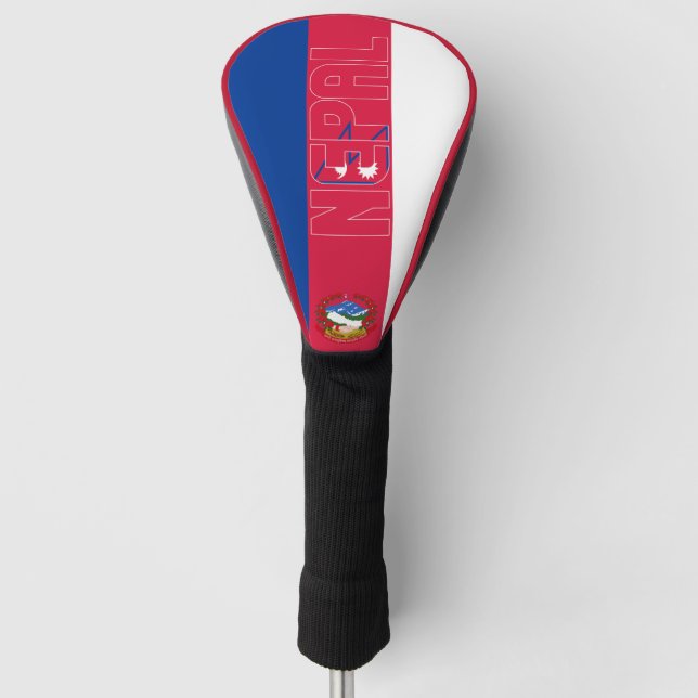 Funda Para Palo De Golf Magnífica bandera de Nepal patriótico (Anverso)