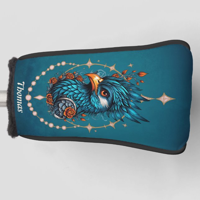 Funda Para Palo De Golf Magnífico pájaro azul. (Anverso)