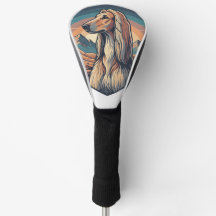 Majestic Afghan Hound Mountain Sunset Graphic
