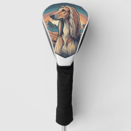 Funda Para Palo De Golf Majestic Afghan Hound Mountain Sunset Graphic