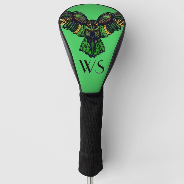 Funda Para Palo De Golf Majestic Emerald Owl (Anverso)