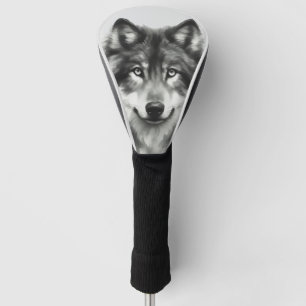 Funda Para Palo De Golf Majestuoso Lobo Gris Impresionante acuarela Vida s
