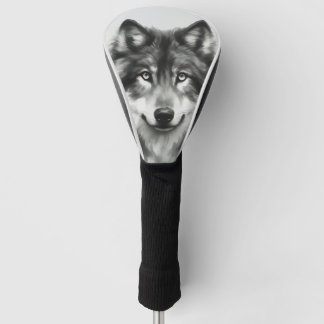 Funda Para Palo De Golf Majestuoso Lobo Gris Impresionante acuarela Vida s