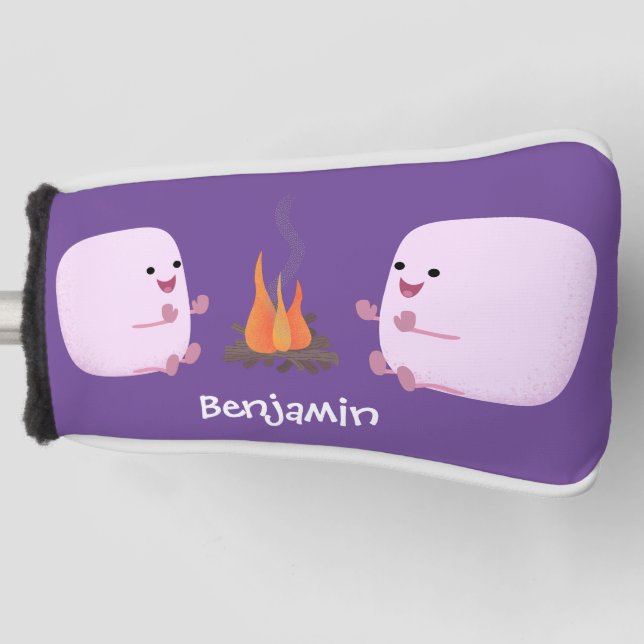 Funda Para Palo De Golf Malvaviscos rosados por personalizado de bomberos  (Anverso)