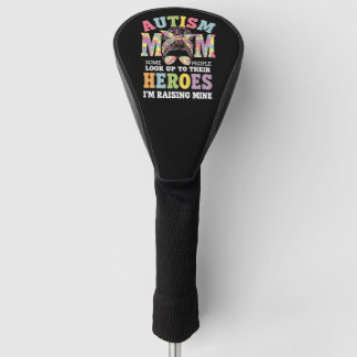 Funda Para Palo De Golf Mamá del autismo criando héroe moño desordenado au