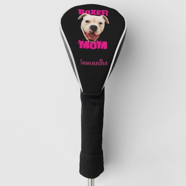 Funda Para Palo De Golf Mamá del perro del boxeador (Anverso)