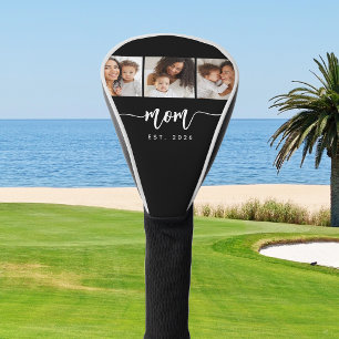 Funda Para Palo De Golf Mamá Estableció Elegante Letra Script Negra 3 Foto