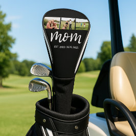 Funda Para Palo De Golf Mamá estableció escritura negrita moderna Black 3 
