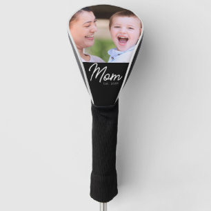 Funda Para Palo De Golf Mamá Estableció Foto Escritura Negra Minimalista E
