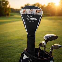 Funda Para Palo De Golf Mamá estableció la escritura moderna negro 3 foto