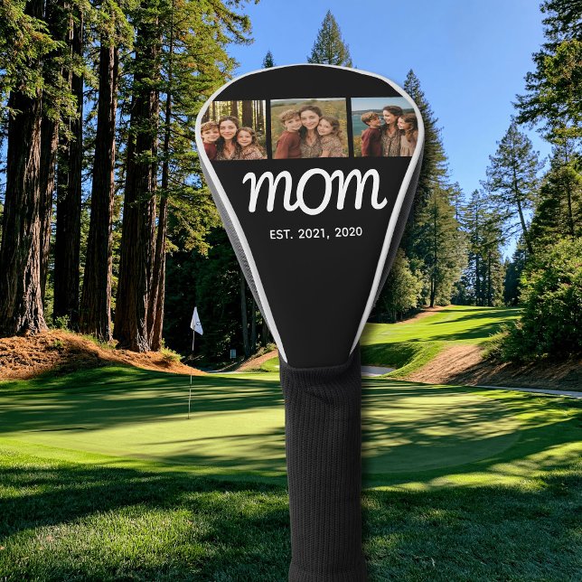 Funda Para Palo De Golf Mamá Estableció Moderno Script Negrita Negro 3 Fot (Subido por el creador)