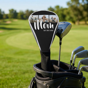 Funda Para Palo De Golf Mamá Estableció Negrita Moderna Script Negro 3 Fot