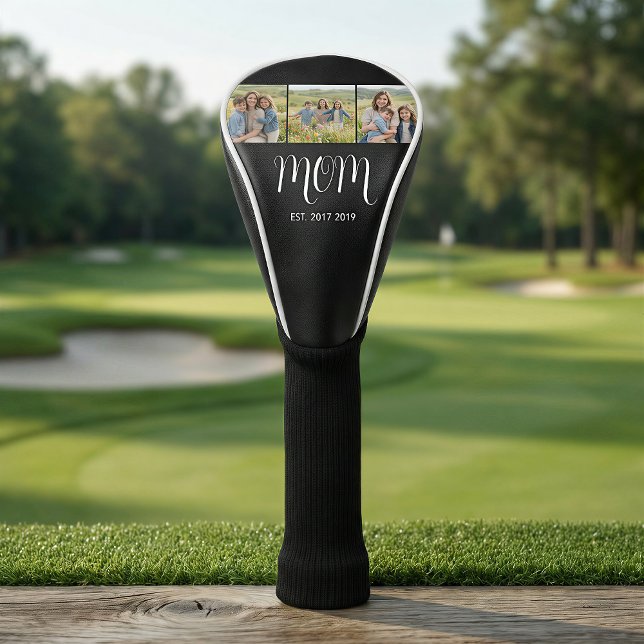 Funda Para Palo De Golf MamáEstableció Moderno Script Negro Negrita 3 Foto (Subido por el creador)