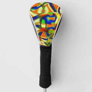 Funda Para Palo De Golf Manchas de color sobre tiras beige verdosas