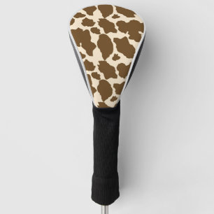 Funda Para Palo De Golf Manchas Marrones Estampado de Vaca Granjero Animal