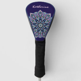 Funda Para Palo De Golf Mandala Azul Rosa Verde Espiritual.