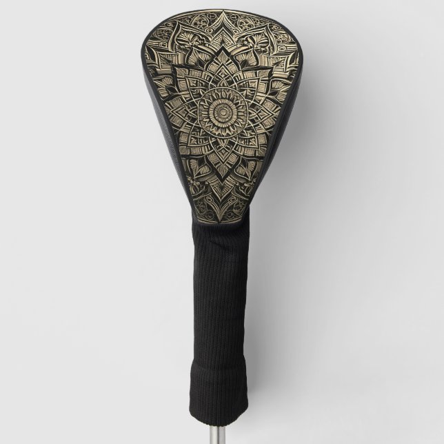 Funda Para Palo De Golf Mandala de oro (Anverso)
