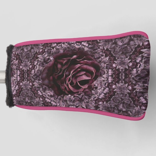 Funda Para Palo De Golf Mandala de rosa  (Anverso)