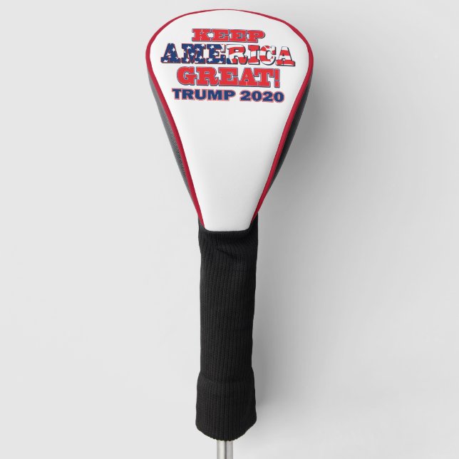Funda Para Palo De Golf Mantener a Estados Unidos como gran Trump 2020 (Anverso)