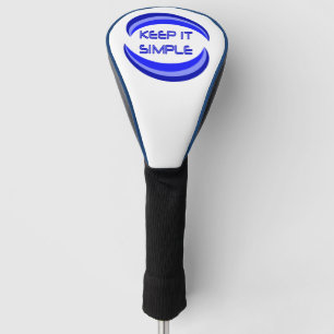 Funda Para Palo De Golf Manténgalo sencillo, azul, eslogan de recuperación