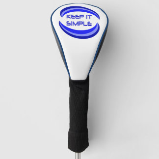 Funda Para Palo De Golf Manténgalo sencillo, azul, eslogan de recuperación
