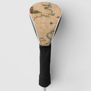 Funda Para Palo De Golf Mapa antiguo antiguo inspirado (1)