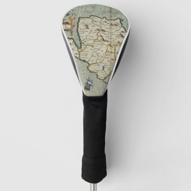 Funda Para Palo De Golf Mapa antiguo inspirado (7) (Anverso)