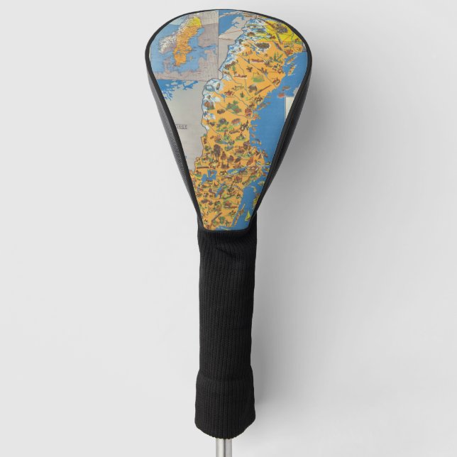 Funda Para Palo De Golf Mapa de Suecia (Anverso)