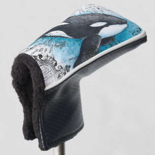 Funda Para Palo De Golf Mapa Náutico de las aguas azules de la ballena de