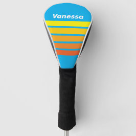 Funda Para Palo De Golf Mar de Estallido de Sol en Toda la Franja con Nomb
