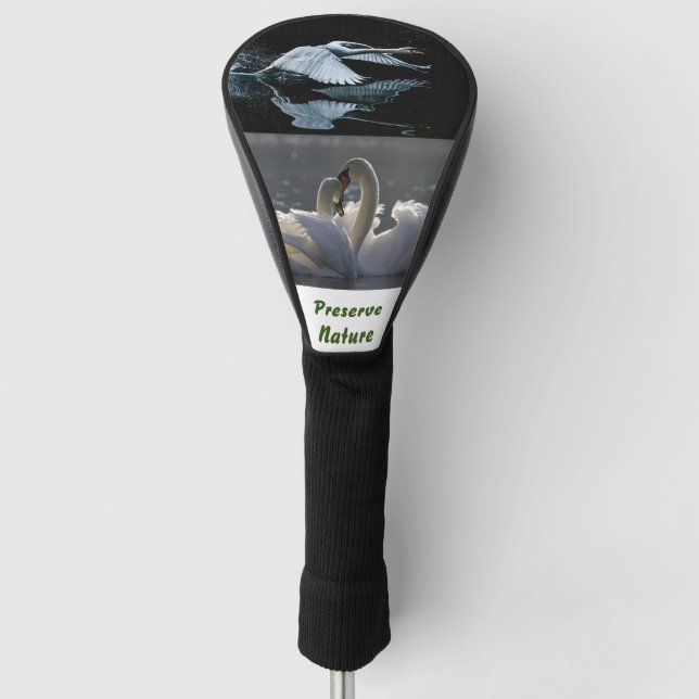 Funda Para Palo De Golf Maravilloso mundo del hábitat de los cisnes Imagen (Anverso)