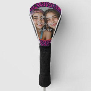 Funda Para Palo De Golf Marco fotográfico Neon Vaporwave Swirl Personaliza