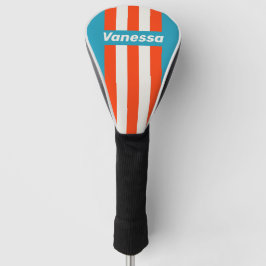 Funda Para Palo De Golf Marea Alta del Atardecer Retro con Rayas de Alfile