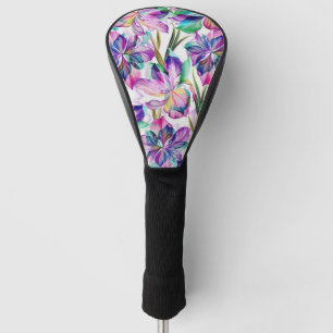 Funda Para Palo De Golf Mariposa acuarela Azul y blanca Cabeza de Golf