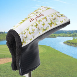 Funda Para Palo De Golf mariposa amarilla de bonito con nombres personaliz