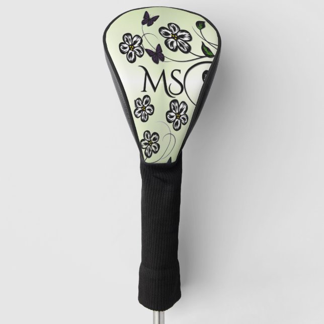 Funda Para Palo De Golf Mariposa Jardín Verde Personal (Anverso)