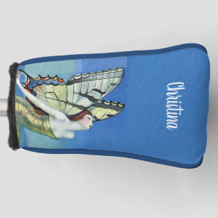 Funda Para Palo De Golf Mariposa Monarca Hada Dorada Vestido Azul cielo