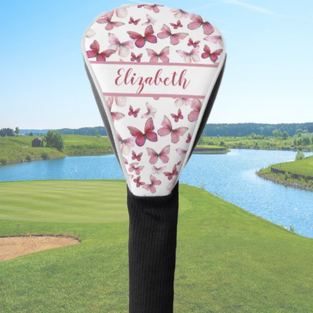Funda Para Palo De Golf mariposa roja bonito con nombre personalizado seño (Subido por el creador)