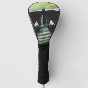 Funda Para Palo De Golf Mariposa tropical negra y blanca