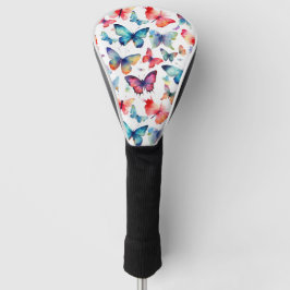 Funda Para Palo De Golf Mariposas Acuarela Patrón Colorido