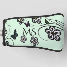 Funda Para Palo De Golf Mariposas coloridas sobre las flores verde persona