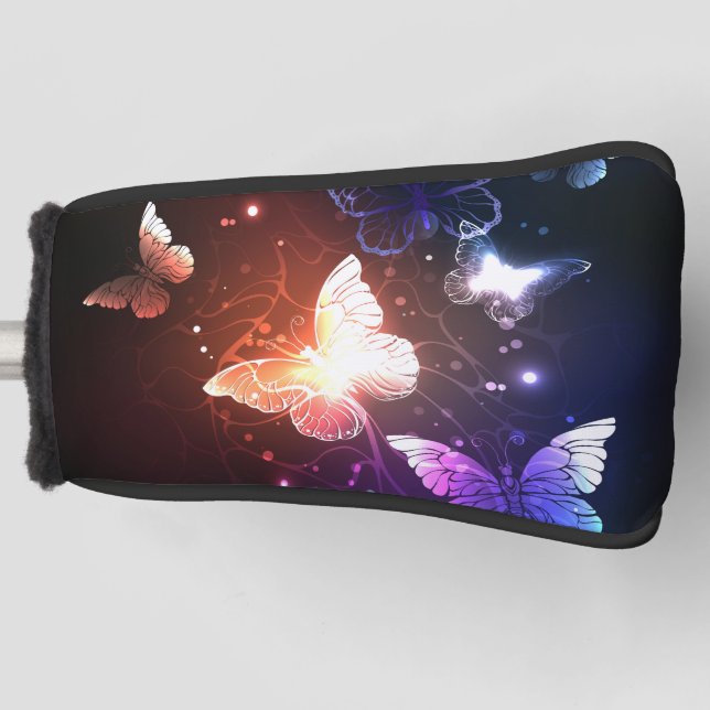Funda Para Palo De Golf Mariposas nocturnas brillantes (Anverso)