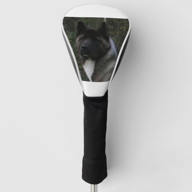 Funda Para Palo De Golf máscara negra akita pinto (Anverso)