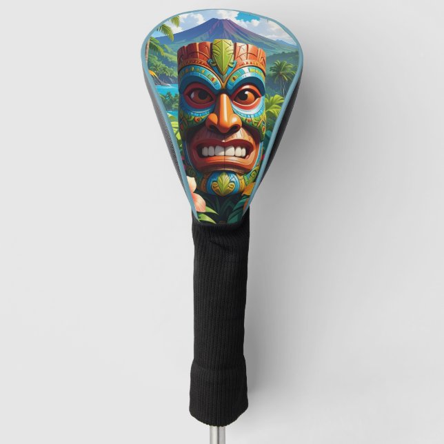 Funda Para Palo De Golf Máscara Tiki  (Anverso)