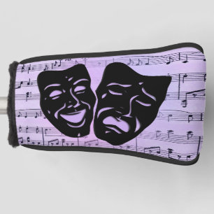 Funda Para Palo De Golf Máscaras de Música y Teatro Moradas