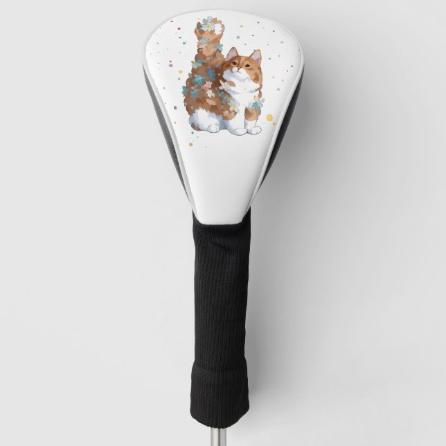Funda Para Palo De Golf Mascota de gato kitsch (Anverso)