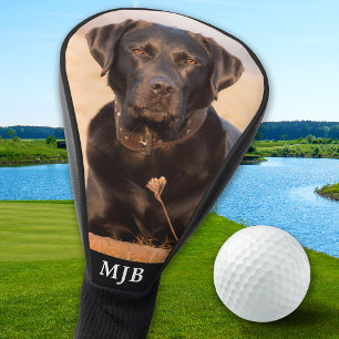 Funda Para Palo De Golf Mascota personalizado Foto de perro Labrador negro