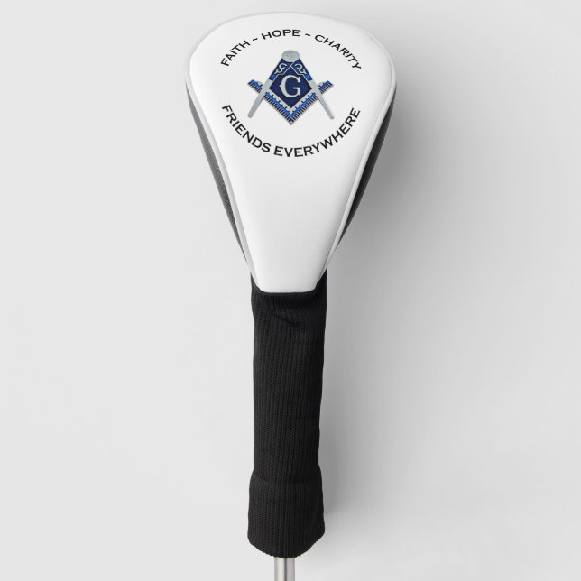 Funda Para Palo De Golf Masonic Golf Head Cover Blue (Anverso)